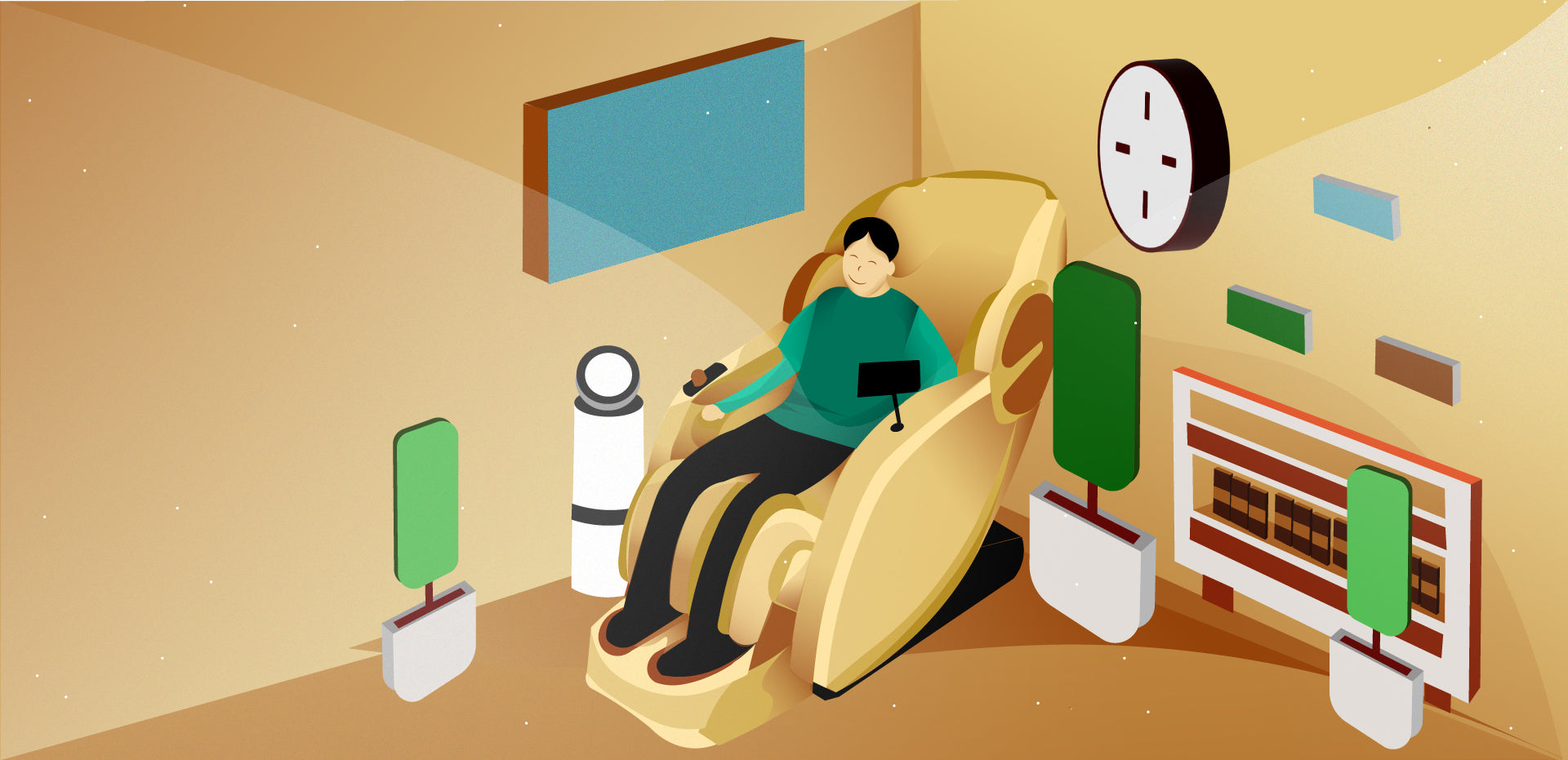 Massage chair illustration