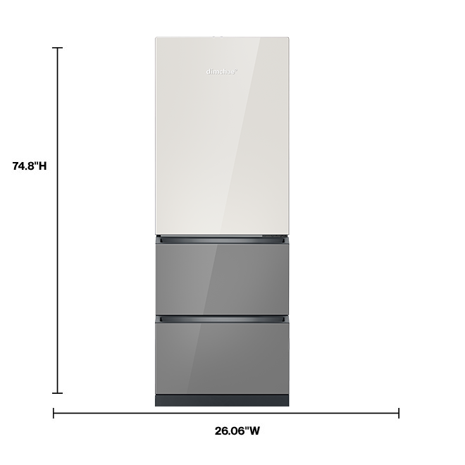 An image that shows the Dimchae Shine Beige Slate dimensions