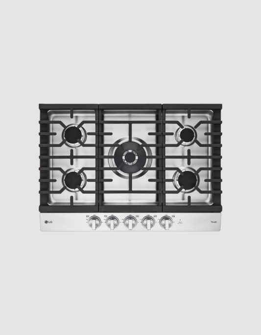 30” Smart Gas Cooktop with UltraHeat™ 22K BTU Dual Burner and LED Knobs