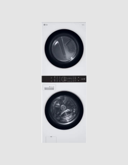 Single Unit Front Load LG WashTower with Center Control 4.5 cu. ft. Washer and 7.4 cu. ft. Gas Dryer