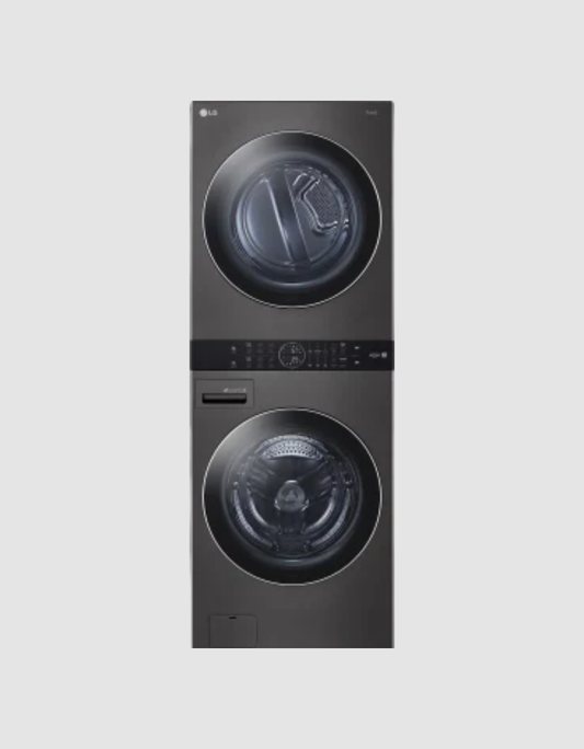 Single Unit Front Load LG WashTower with Center Control 4.5 cu. ft. Washer and 7.4 cu. ft. Gas Dryer