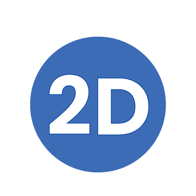 An icon that shows the 2D function