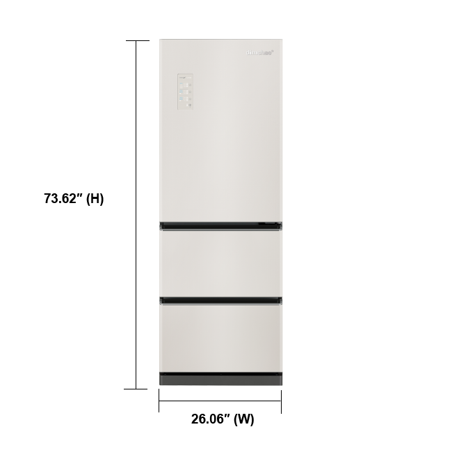 An image that shows the Dimchae Bijou Beige dimensions