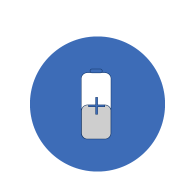 An icons that shows the Benest Battery