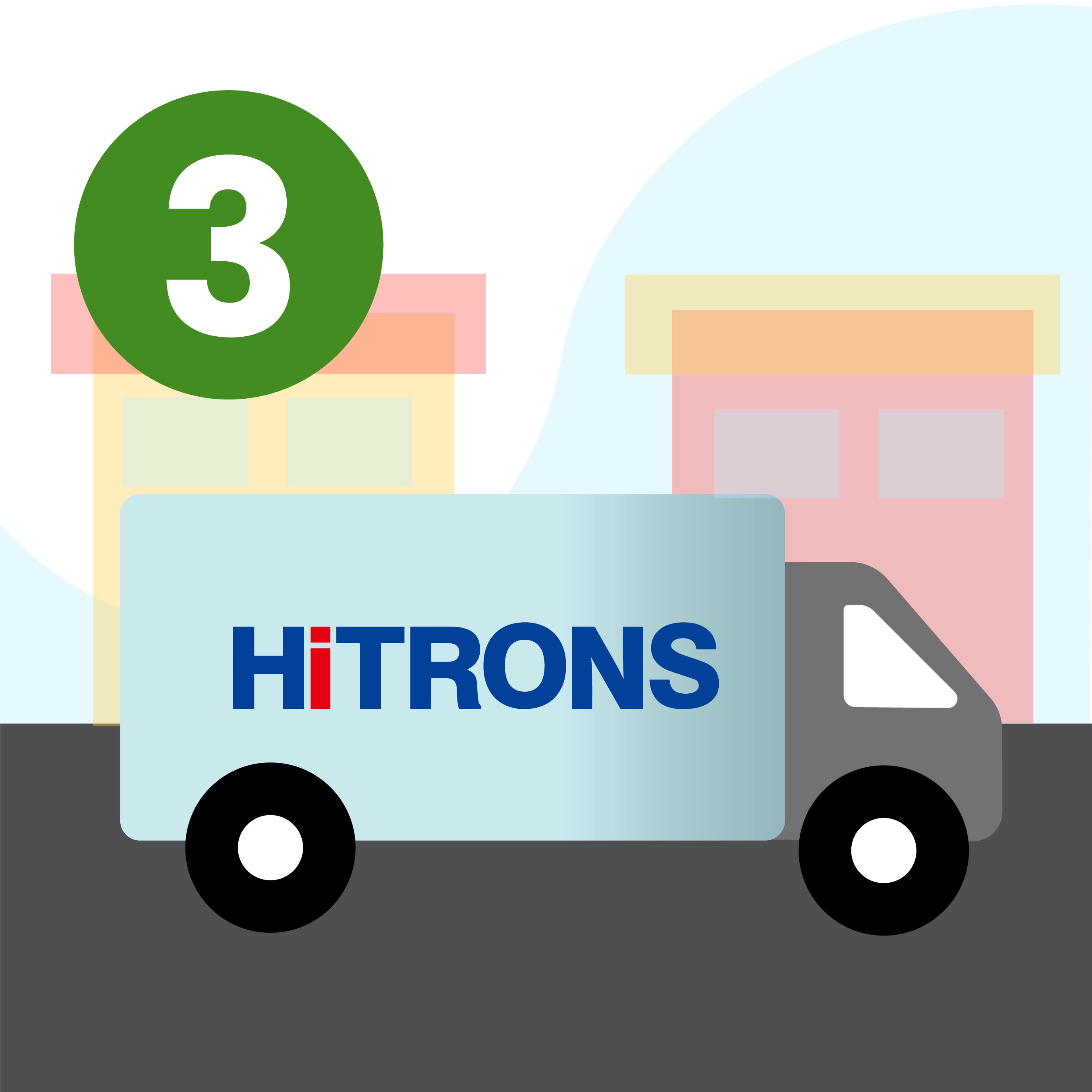 HiTRONS delivery truck illustration