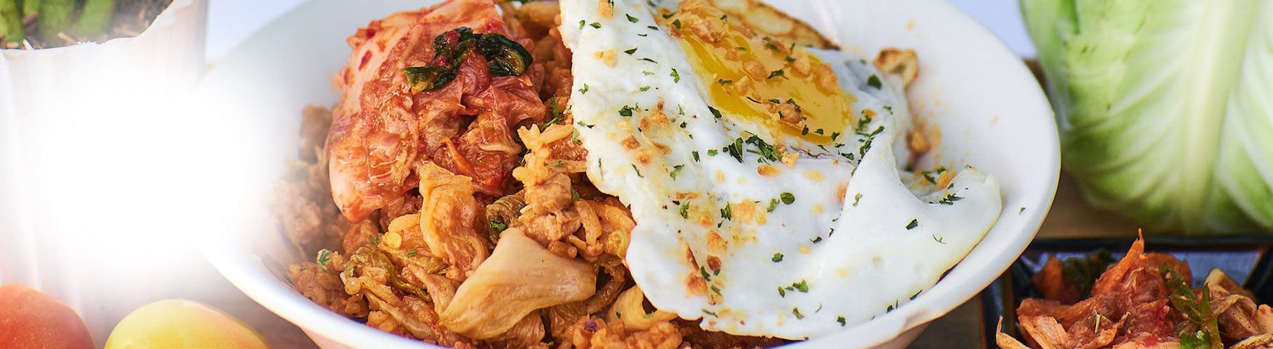 An image that shows a kimchi ffried rice