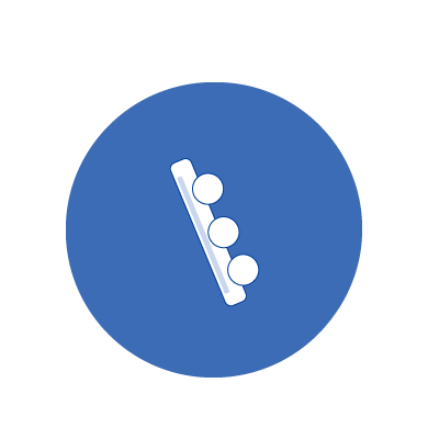 An icon that represents the rollers in a massage chair