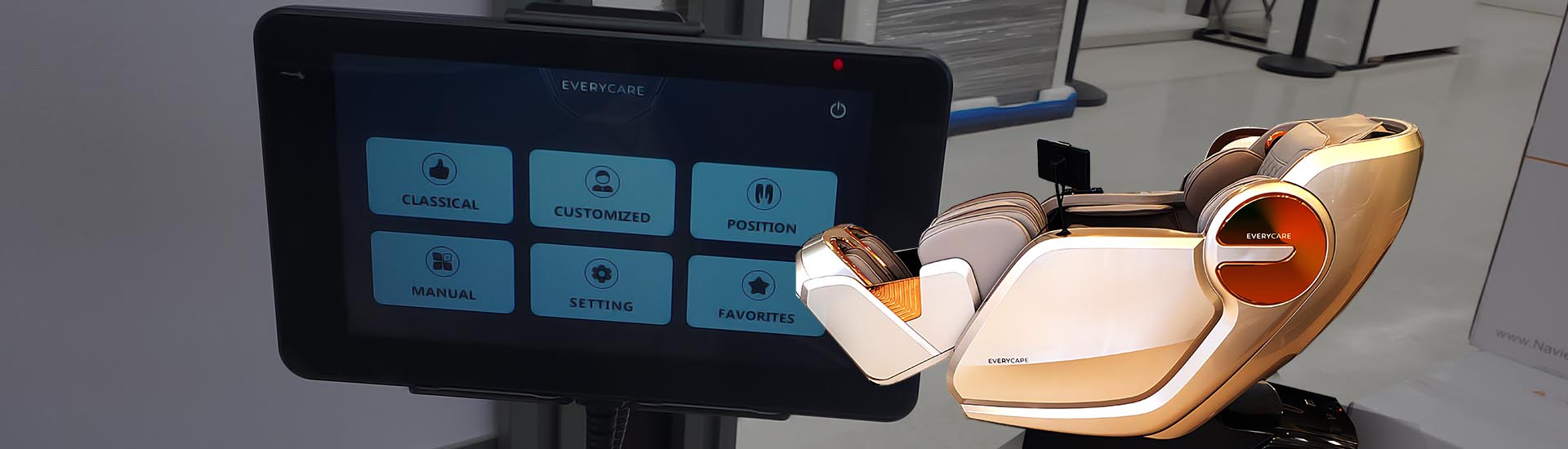 An image ithat shows the Everycare 7300 and its tablet controller