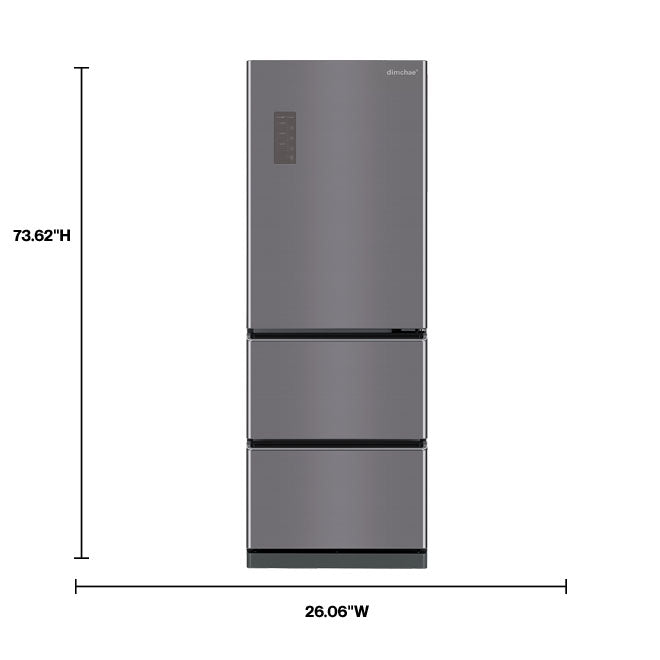 An image that represents the Dimchae Standing Type Kimchi Refrigerator measurements
