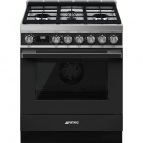 Smeg Portofino Pro-Style All-Gas Range matte black