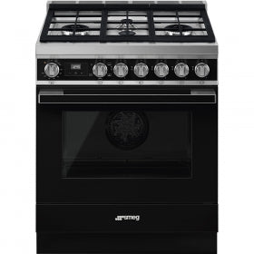 Smeg Portofino Pro-Style All-Gas Range black