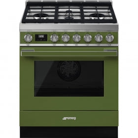 Smeg Portofino Pro-Style All-Gas Range green