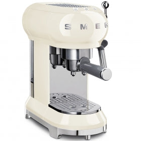 Smeg 50's Retro Style Aesthetic Espresso White Coffee Machine