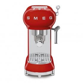 Smeg 50's Retro Style Aesthetic Espresso red front