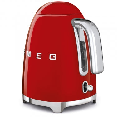 Smeg 50's Retro Style Aesthetic Kettle red side