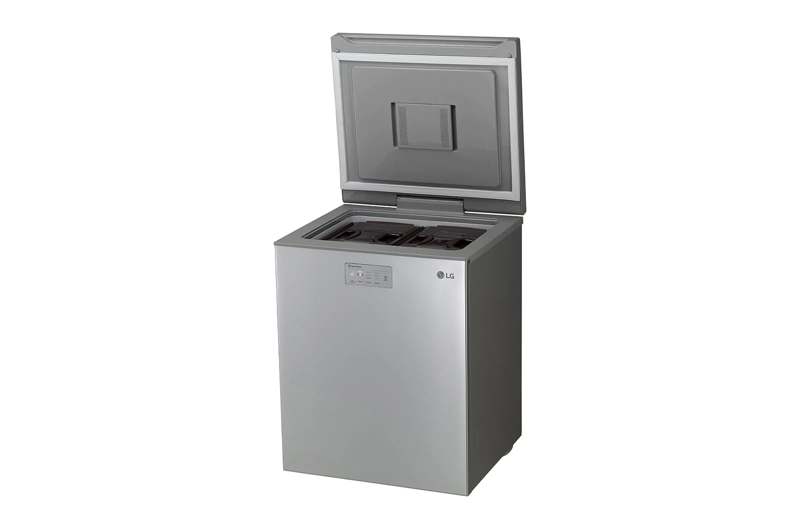 An image that shows the LG 4.5 cu. ft. Kimchi Refrigerator opened