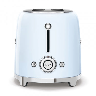 Smeg - 50's Retro Style Aesthetic 2 Slice Toaster light blue buttons