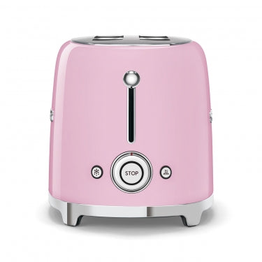 Smeg - 50's Retro Style Aesthetic 2 Slice Toaster pink buttons