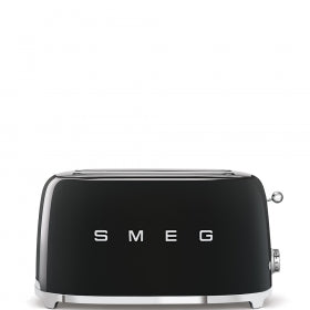 Smeg 50's Retro Style Aesthetic 4x2 Slice Toaster black