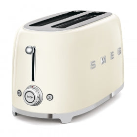 Smeg 50's Retro Style Aesthetic 4x2 Slice Toaster cream side