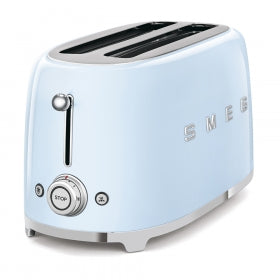 Smeg 50's Retro Style Aesthetic 4x2 Slice Toaster pastel blue side
