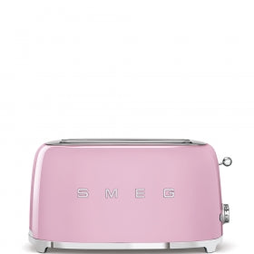 Smeg 50's Retro Style Aesthetic 4x2 Slice Toaster pink